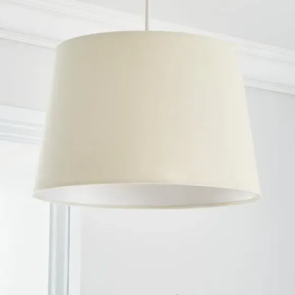Tapered Lamp Shade with Gimbal - Ivory, Velvet