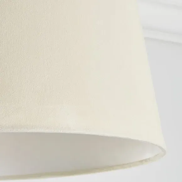 Tapered Lamp Shade with Gimbal - Ivory, Velvet