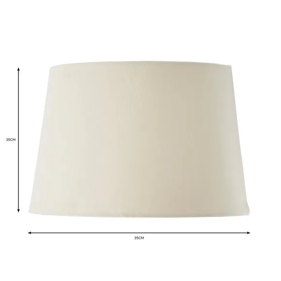 Tapered Lamp Shade with Gimbal - Ivory, Velvet