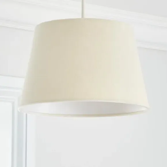 Tapered Lamp Shade with Gimbal - Ivory, Velvet
