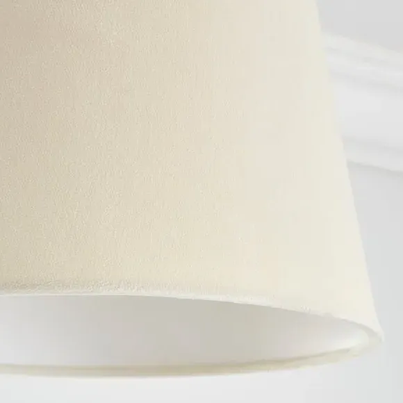 Tapered Lamp Shade with Gimbal - Ivory, Velvet
