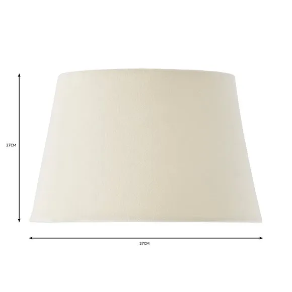 Tapered Lamp Shade with Gimbal - Ivory, Velvet