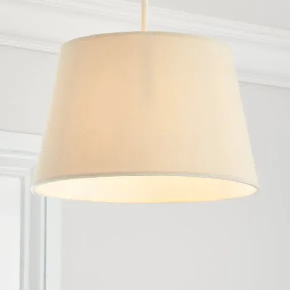 Tapered Lamp Shade with Gimbal - Ivory, Velvet