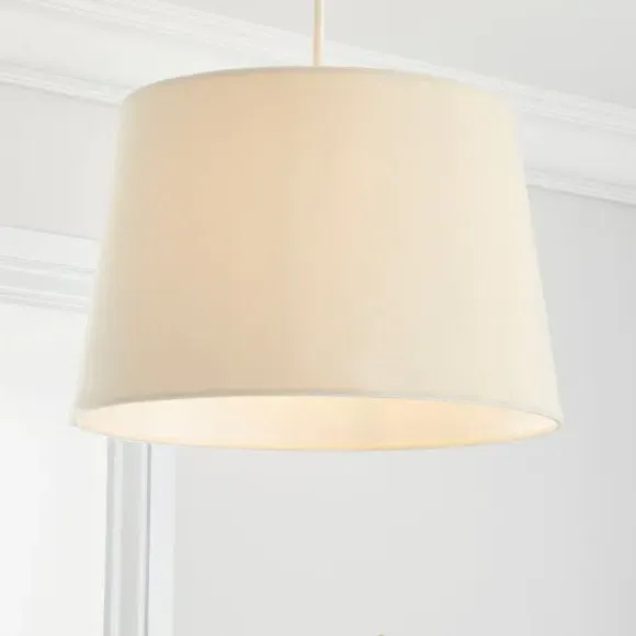 Tapered Lamp Shade with Gimbal - Ivory, Velvet
