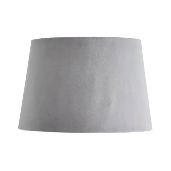 Tapered Lamp Shade with Gimbal - Light Grey, Velvet