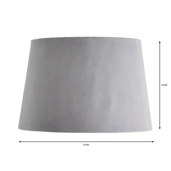 Tapered Lamp Shade with Gimbal - Light Grey, Velvet