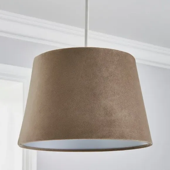 Tapered Lamp Shade with Gimbal - Natural, Velvet