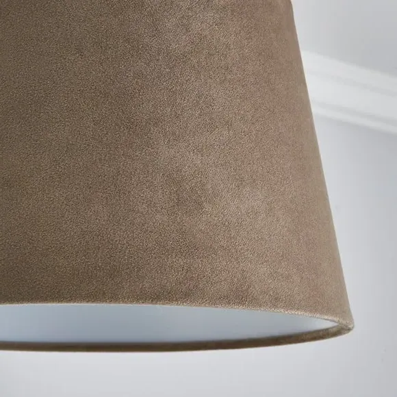 Tapered Lamp Shade with Gimbal - Natural, Velvet