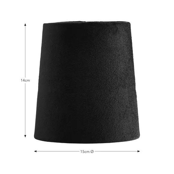 Tapered Lamp Shade with Gimbal - Navy, Velvet
