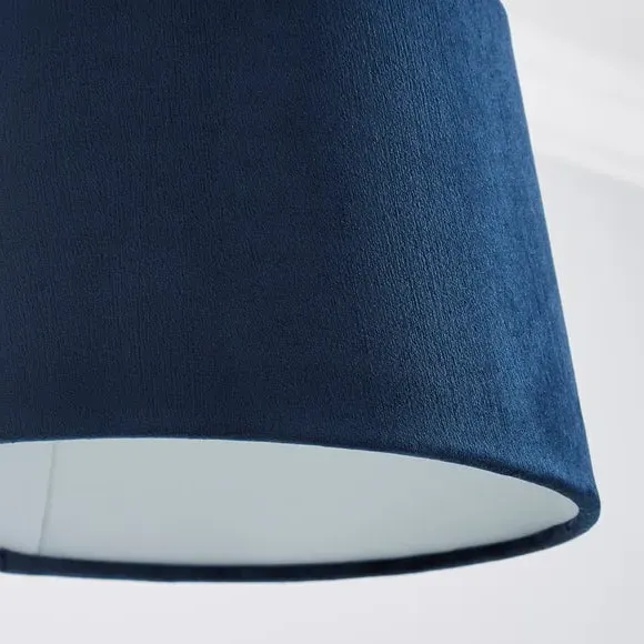 Tapered Lamp Shade with Gimbal - Navy, Velvet