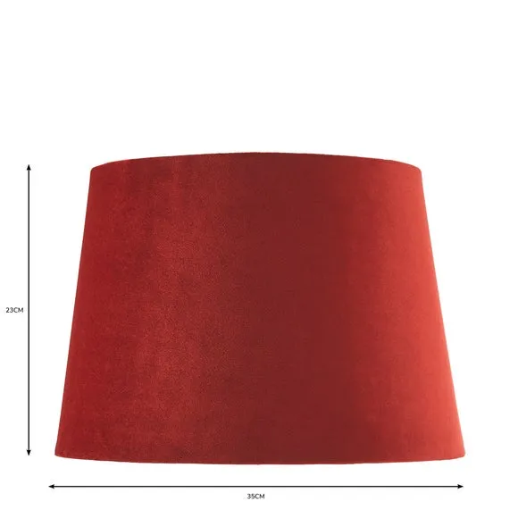 Tapered Lamp Shade with Gimbal - Terracotta, Velvet
