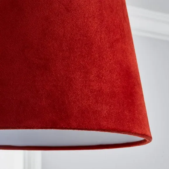 Tapered Lamp Shade with Gimbal - Terracotta, Velvet