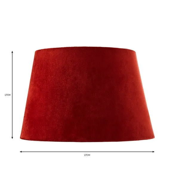 Tapered Lamp Shade with Gimbal - Terracotta, Velvet
