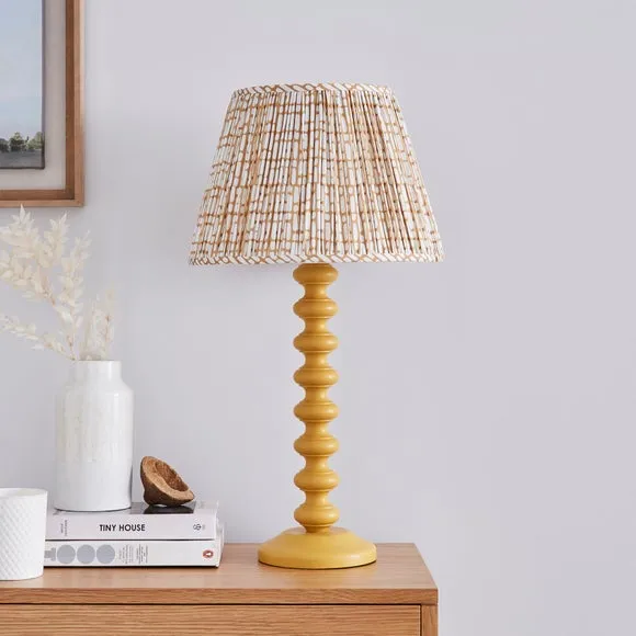 Tapered Lamp Shade with Pinch Pleats - Gold