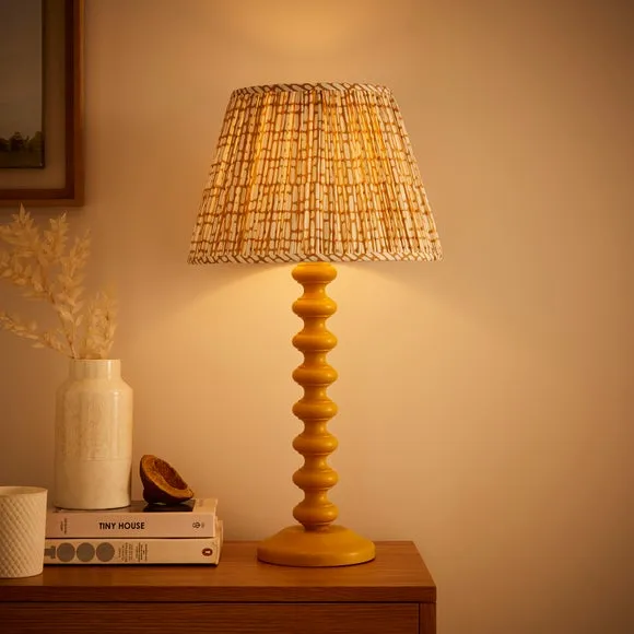 Tapered Lamp Shade with Pinch Pleats - Gold