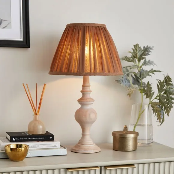 Tapered Lamp Shade with Pleats - Mocha, Chiffon