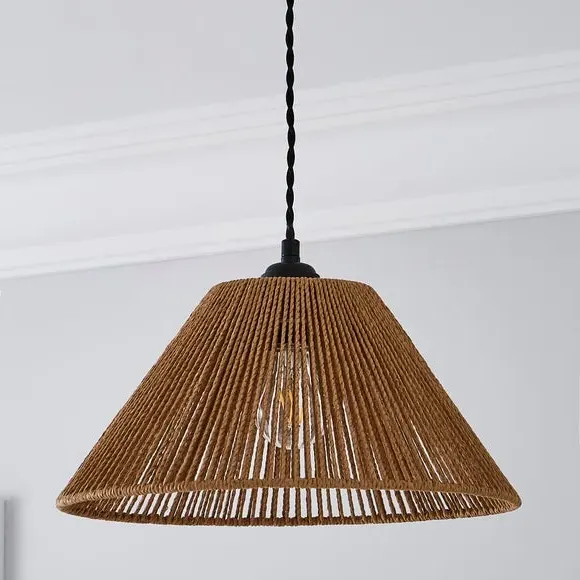 Tapered Pendant Shade Easy Fit - Natural, Paper