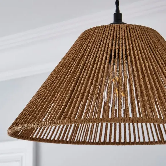 Tapered Pendant Shade Easy Fit - Natural, Paper
