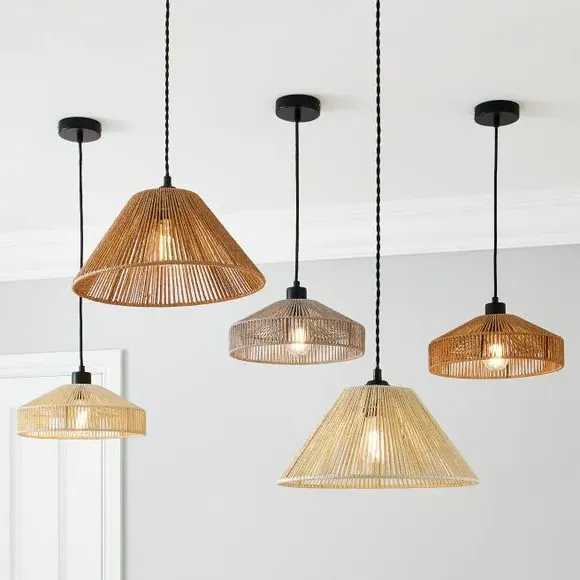 Tapered Pendant Shade Easy Fit - Natural, Paper