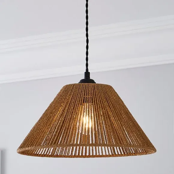 Tapered Pendant Shade Easy Fit - Natural, Paper image