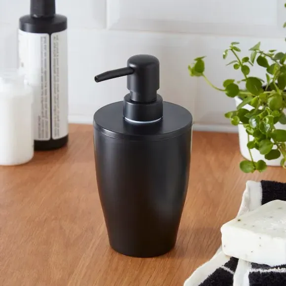 Tapered Soap Dispenser - Black, Plastic image