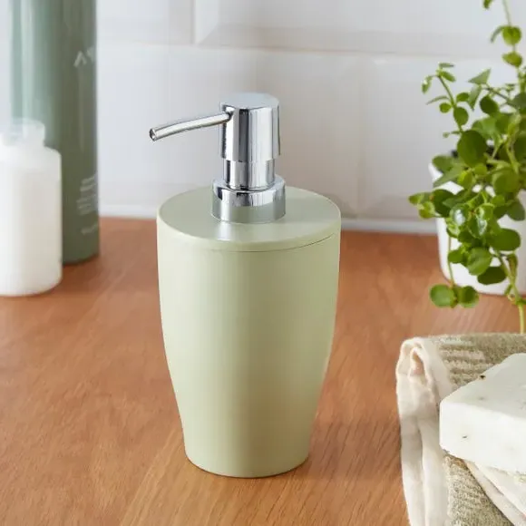 Tapered Soap Dispenser - Soft Olive, Plastic