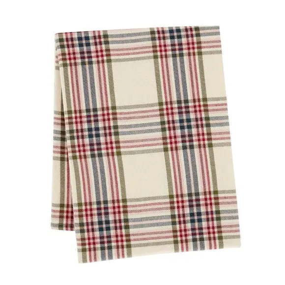 Tartan Tablecloth - Cream, Cotton