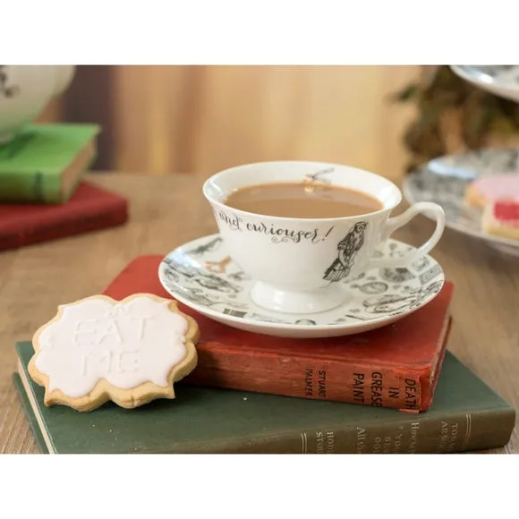 Teacup and Saucer Set - White, Porcelain image