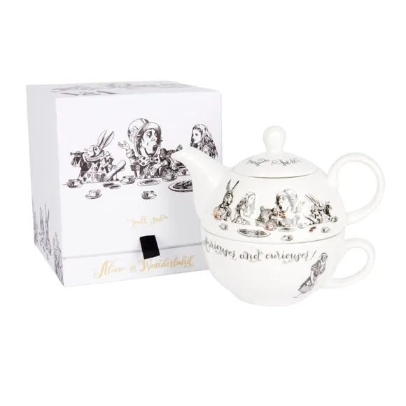 Teapot Set with Cup - White, Fine China
