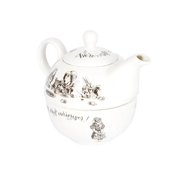 Teapot Set with Cup - White, Fine China