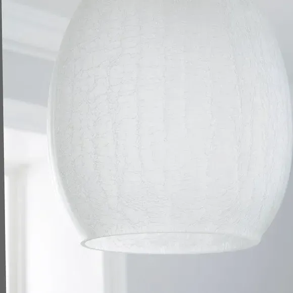Teardrop Pendant Shade Easy Fit - White, Glass