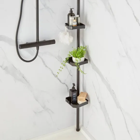Tension Pole Shower Caddy - Black