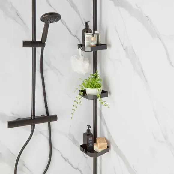 Tension Pole Shower Caddy - Black image