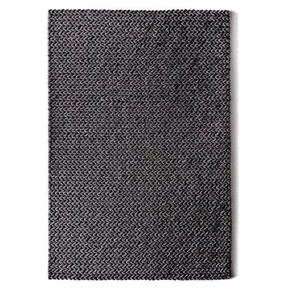 Textured Area Rug with Knit Design - Fossil, Wool