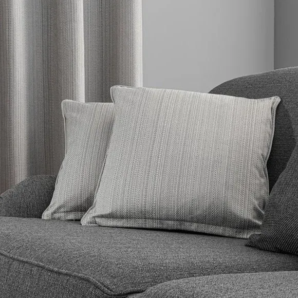 Textured Blackout Eyelet Curtains - Grey
