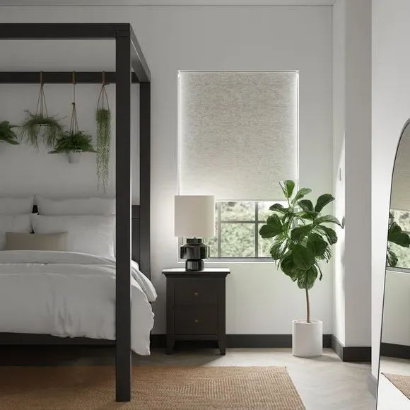 Textured Blackout Roller Blind - Champagne, Polyester image