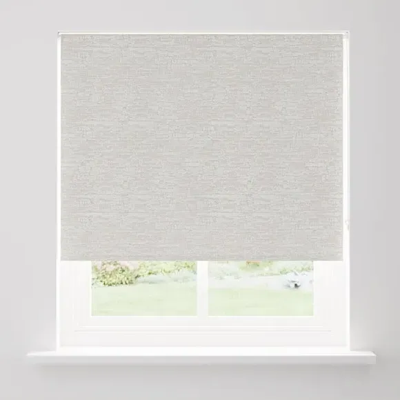 Textured Blackout Roller Blind - Silver, Polyester