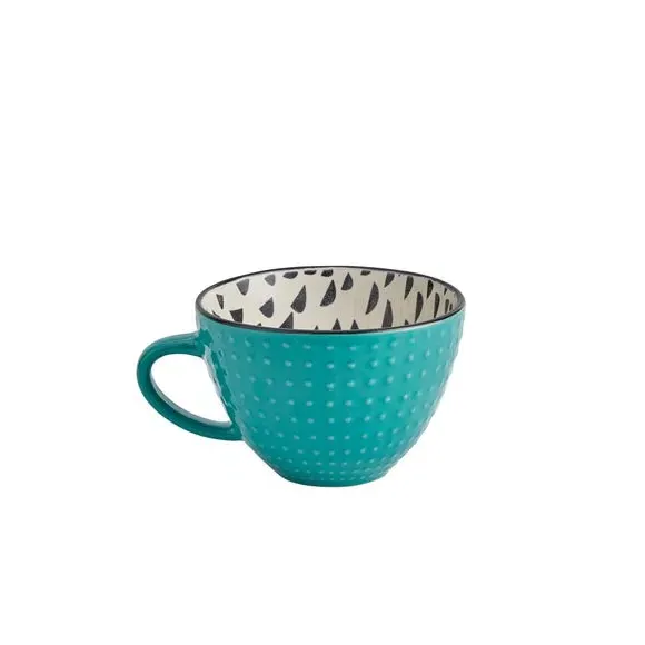 Textured Ceramic Mug - Teal