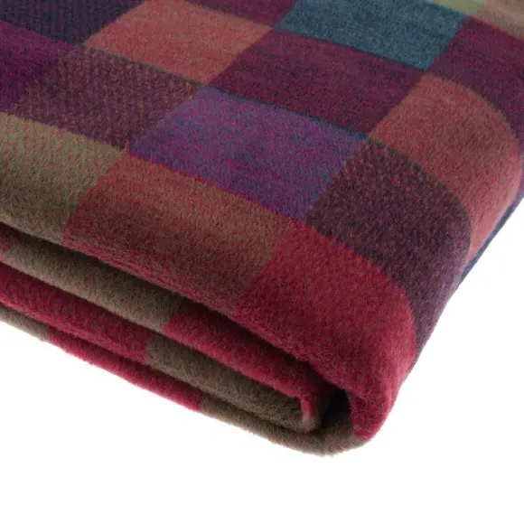 Textured Check Throw Blanket - Multicolor, Acrylic