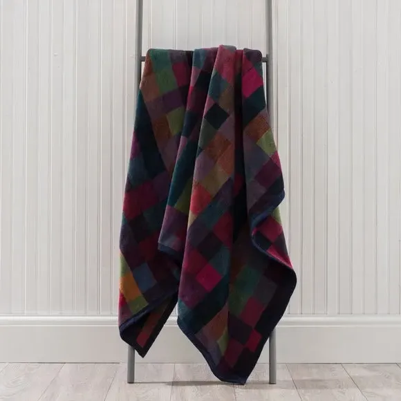 Textured Check Throw Blanket - Multicolor, Acrylic image