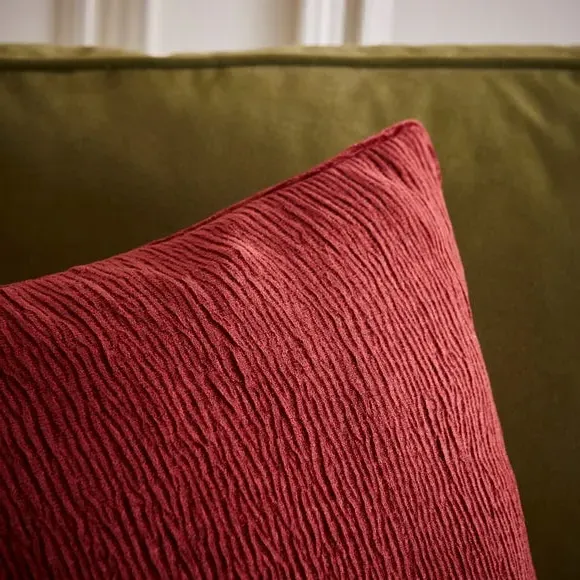 Textured Cushion Cover - Burgundy, Chenille