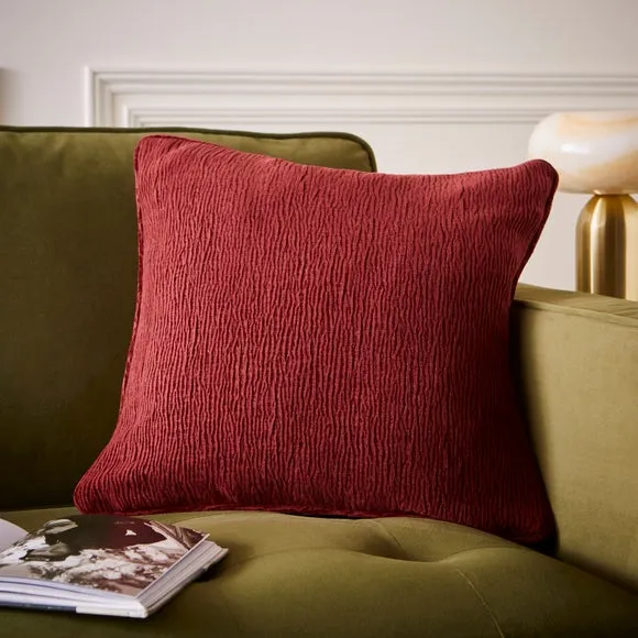 Textured Cushion Cover - Burgundy, Chenille image