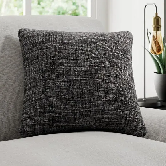 Textured Cushion Cover - Charcoal, Recycled Fabric