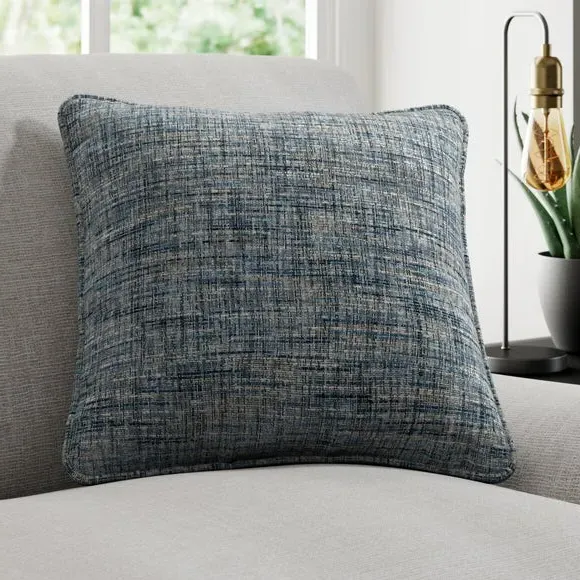 Textured Cushion Cover - Denim, Recycled Fabric