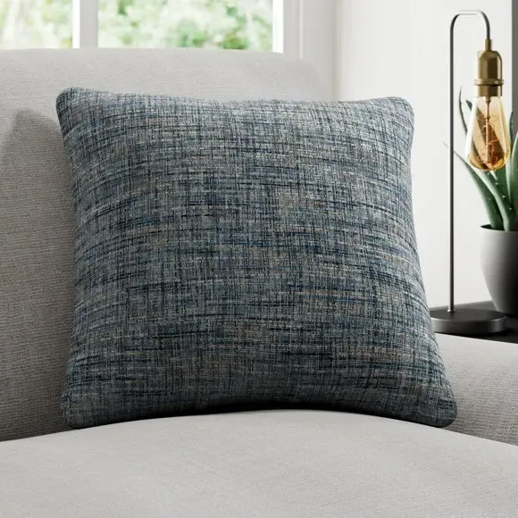 Textured Cushion Cover - Denim, Recycled Fabric
