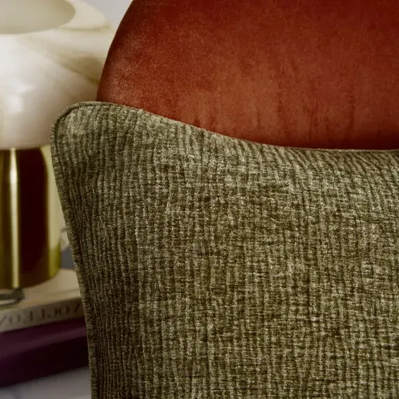 Textured Cushion Cover - Olive, Chenille