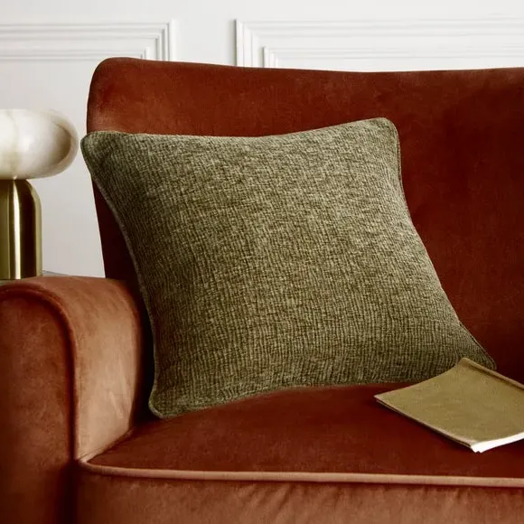 Textured Cushion Cover - Olive, Chenille