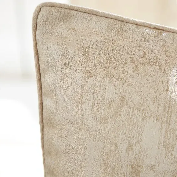 Textured Cushion with Piped Edge - Champagne