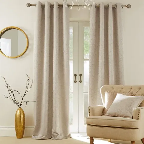 Textured Cushion with Piped Edge - Champagne