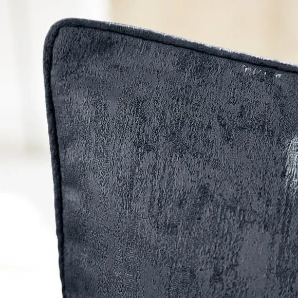 Textured Cushion with Piped Edging - Navy
